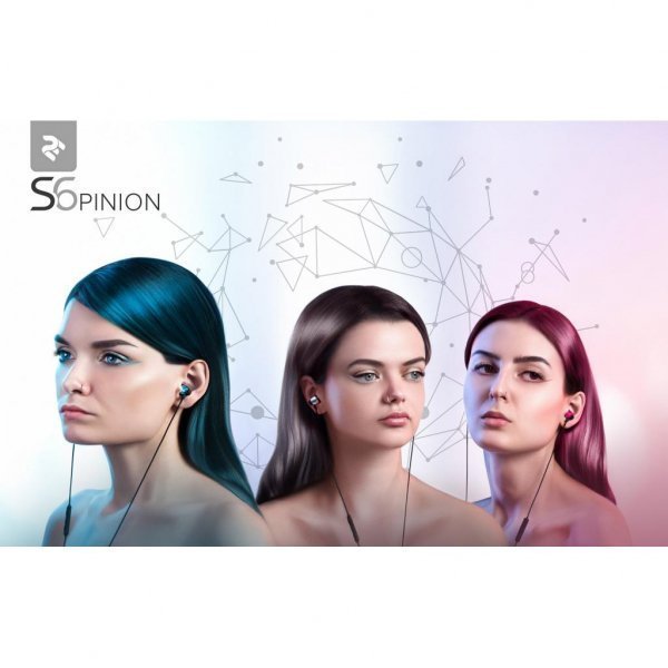 Навушники 2E S6 Pinion Mic Сільвер (2E-IES6SL)