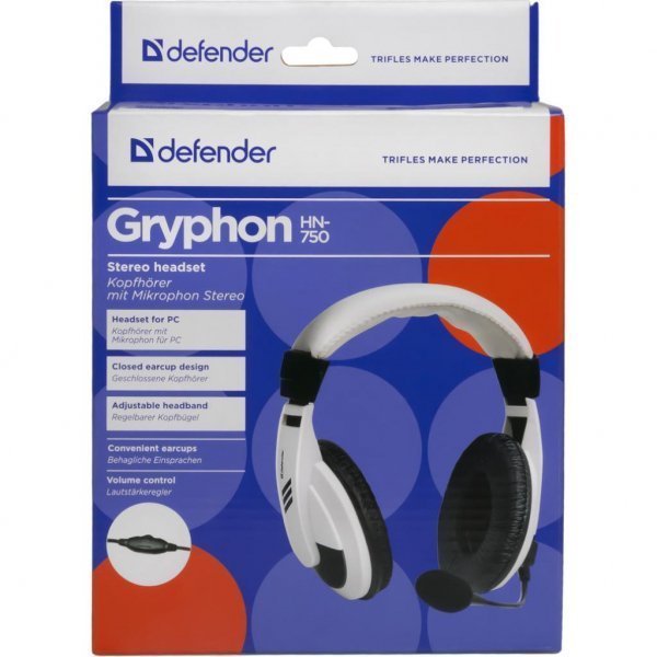 Навушники Defender Gryphon NH-750 White (63747)