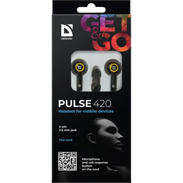 Навушники Defender Pulse 420 Yellow (63421)