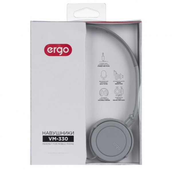 Навушники Ergo VM-330 Grey Навушники Ergo VM-330 Grey