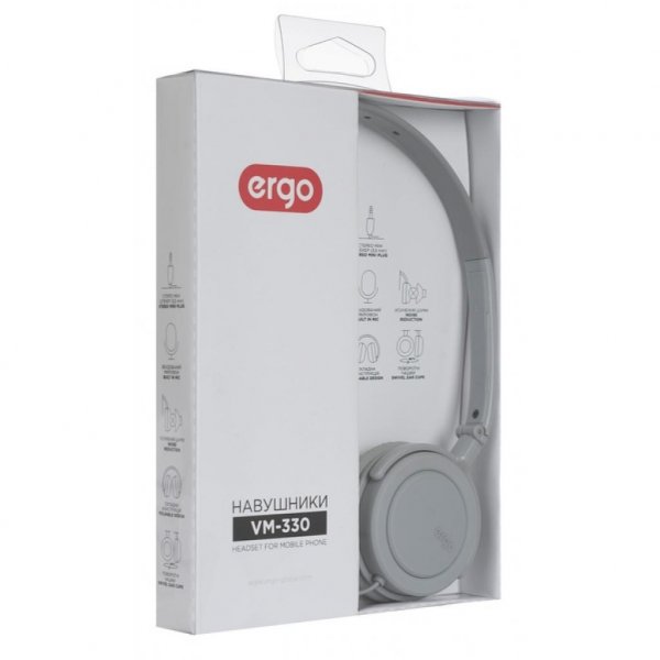 Навушники Ergo VM-330 Grey Навушники Ergo VM-330 Grey