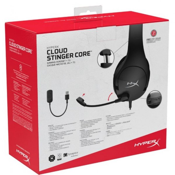 Навушники HyperX Cloud Stinger Core Wireless 7.1 Black (HHSS1C-BA-BK/G) Навушники HyperX Cloud Stinger Core Wireless 7.1 Black (HHSS1C-BA-BK/G)