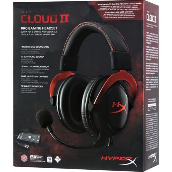 Навушники Kingston HyperX Cloud II Gaming Red (KHX-HSCP-RD) Навушники Kingston HyperX Cloud II Gaming Red (KHX-HSCP-RD)