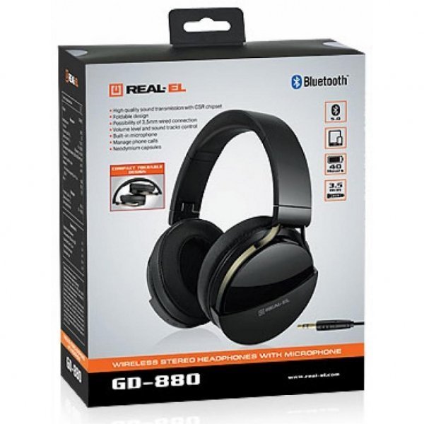 Навушники REAL-EL GD-880 Black Навушники REAL-EL GD-880 Black
