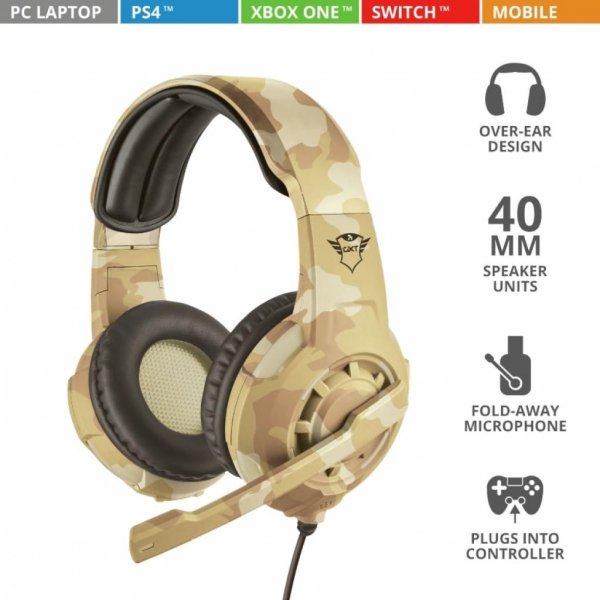 Навушники Trust GXT 310D Radius Gaming Headset Desert camo (22208)