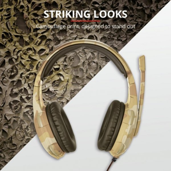 Навушники Trust GXT 310D Radius Gaming Headset Desert camo (22208)
