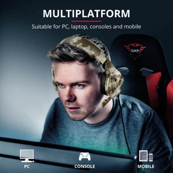 Навушники Trust GXT 310D Radius Gaming Headset Desert camo (22208)