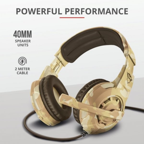 Навушники Trust GXT 310D Radius Gaming Headset Desert camo (22208)