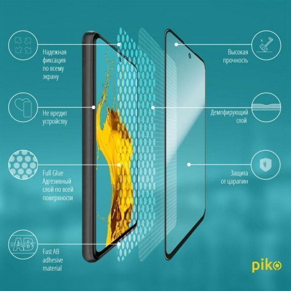 Плівка захисна Piko Full Glue Xiaomi Redmi Note 9 Pro black (1283126501883)