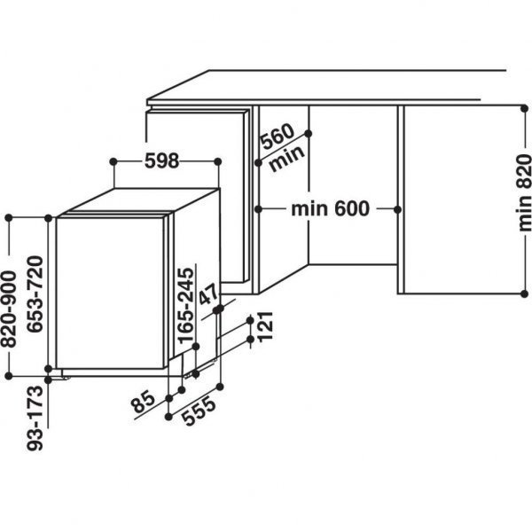 Посудомийна машина Whirlpool WIE 2B19 (WIE2B19)