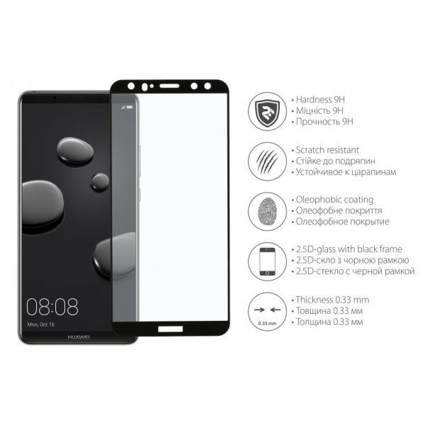 Скло захисне 2E для Huawei Mate 10 lite 2.5D Black border (2E-TGHW-M10L)