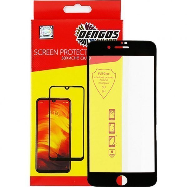 Скло захисне DENGOS 5D iPhone 7/8 Plus black (TGFG-20)