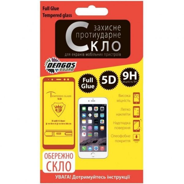 Скло захисне DENGOS для Xiaomi Redmi 6/6A, Full Glue 5D, black frame (TGFG-23)