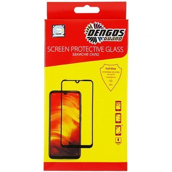 Скло захисне DENGOS Full Glue SD iPhone 12 Mini, black frame (TGFG-SD-02)