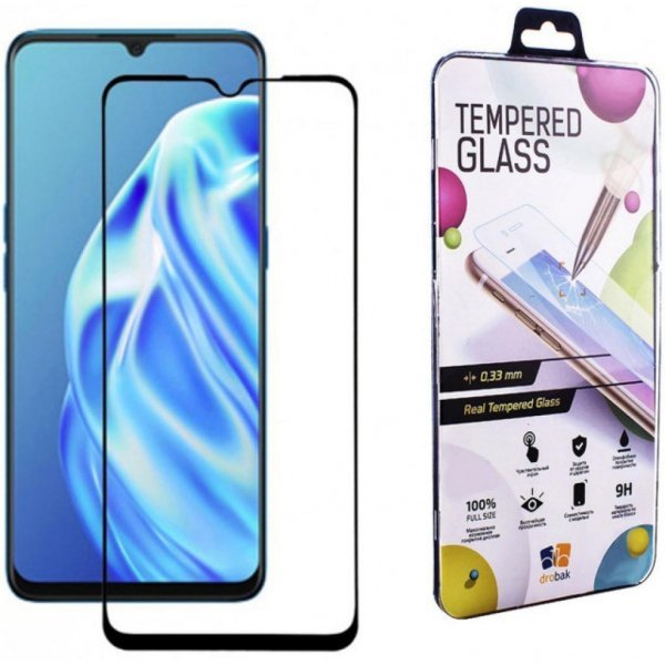 Скло захисне Drobak OPPO A91 Full Cover Full Glue (Black) (222221) (222221)