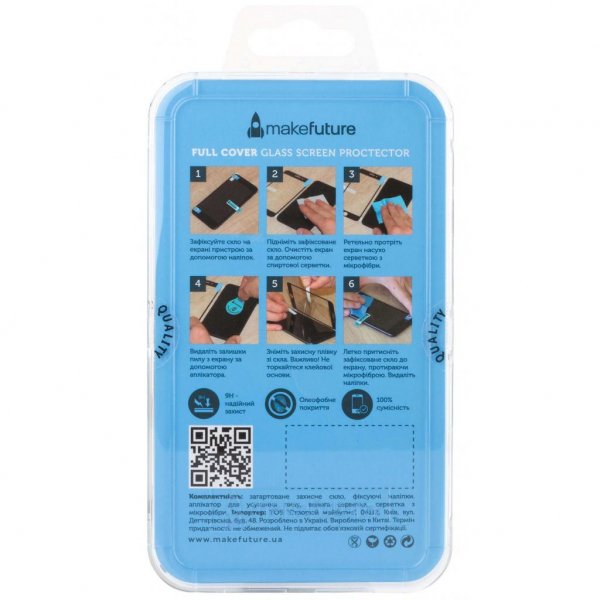 Скло захисне MakeFuture для Huawei Mate 10 Lite Black Full Cover (MGFC-HUM10LB)