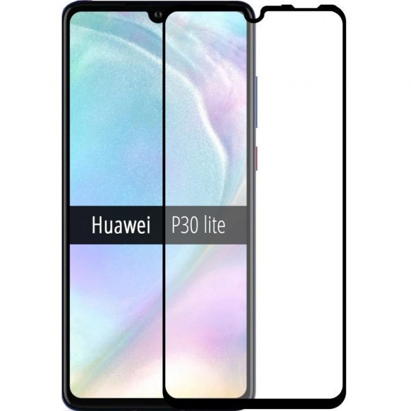 Скло захисне MakeFuture для Huawei P30 Lite Black Full Cover Full Glue (MGF-HUP30L)