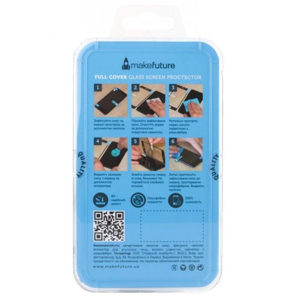 Скло захисне MakeFuture для Huawei Y5 2018 Black Full Cover Full Glue (MGFCFG-HUY518B) Скло захисне MakeFuture для Huawei Y5 2018 Black Full Cover Full Glue (MGFCFG-HUY518B)
