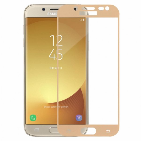 Скло захисне MakeFuture для Samsung J5 2017 (J530) Gold Full Cover Full Glue (MGFCFG-SJ530G)