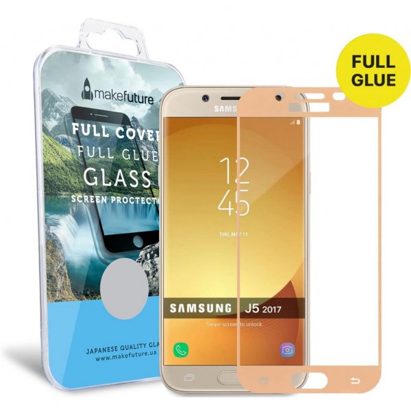 Скло захисне MakeFuture для Samsung J5 2017 (J530) Gold Full Cover Full Glue (MGFCFG-SJ530G)