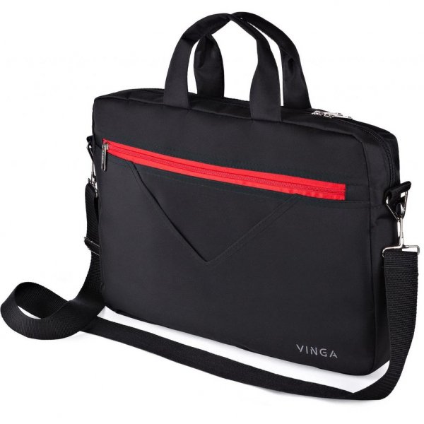 Сумка для ноутбука Vinga 15.6 NB250BR black-red (NB250BR)