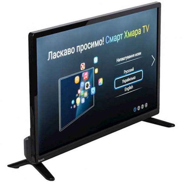 Телевізор Bravis LED-22E6000 Smart + T2 black