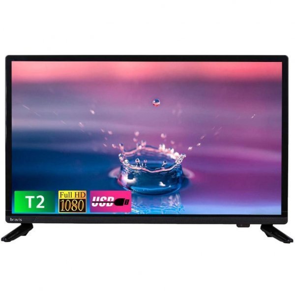 Телевізор Bravis LED-22E6000 + T2 black