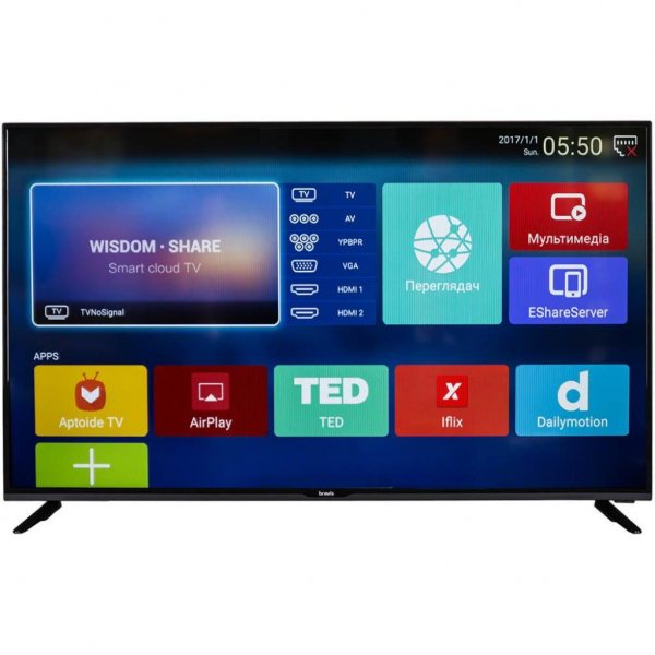 Телевізор Bravis LED-32G5000 Smart + T2 black
