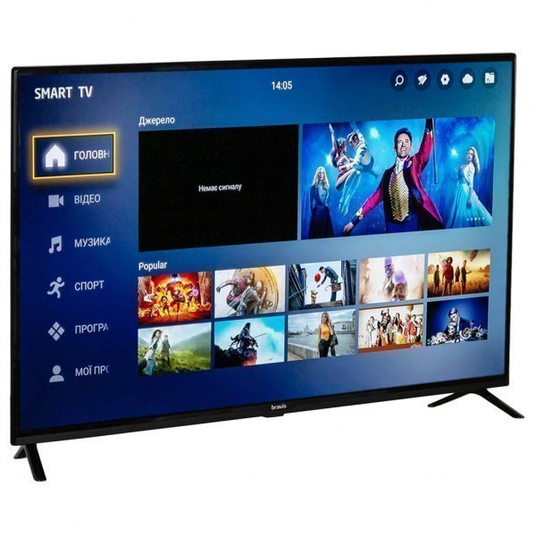 Телевізор Bravis LED-43H7000 Smart + T2 Телевізор Bravis LED-43H7000 Smart + T2