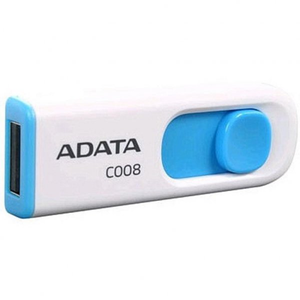 USB флеш накопичувач ADATA 64GB C008 White+Blue USB 2.0 (AC008-64G-RWE)