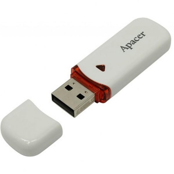 USB флеш накопичувач Apacer 64GB AH333 white USB 2.0 (AP64GAH333W-1)