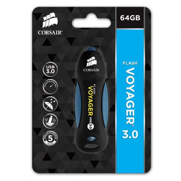 USB флеш накопичувач CORSAIR 64GB Voyager USB 3.0 (CMFVY3A-64GB)