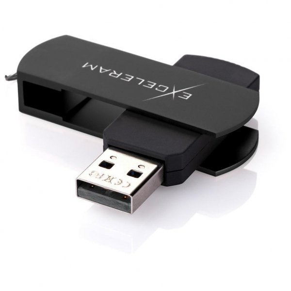 USB флеш накопичувач eXceleram 32GB P2 Series Black/Black USB 2.0 (EXP2U2BB32)