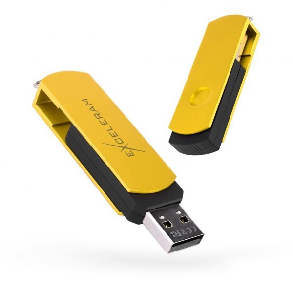 USB флеш накопичувач eXceleram 32GB P2 Series Yellow2/Black USB 2.0 (EXP2U2Y2B32)