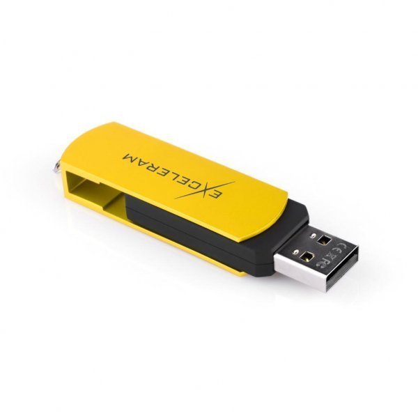 USB флеш накопичувач eXceleram 32GB P2 Series Yellow2/Black USB 2.0 (EXP2U2Y2B32)