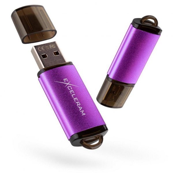 USB флеш накопичувач eXceleram 64GB A3 Series Purple USB 3.1 Gen 1 (EXA3U3PU64)