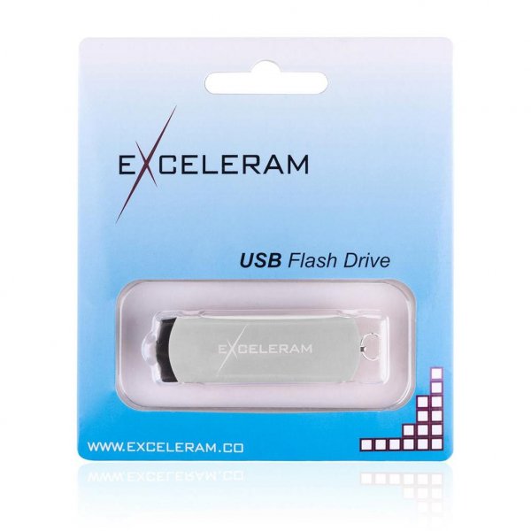 USB флеш накопичувач eXceleram 64GB P2 Series Silver/Black USB 2.0 (EXP2U2SIB64)