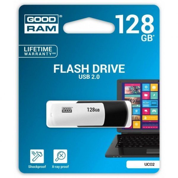 USB флеш накопичувач GOODRAM 128GB UCO2 Colour Black&White USB 2.0 (UCO2-1280KWR11)