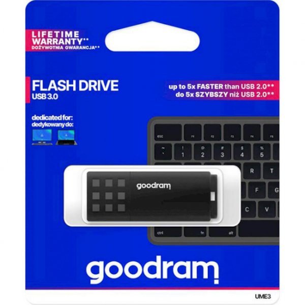 USB флеш накопичувач GOODRAM 128GB UME3 Black USB 3.0 (UME3-1280K0R11)