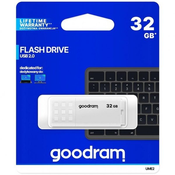 USB флеш накопичувач GOODRAM 32GB UME2 White USB 2.0 (UME2-0320W0R11)