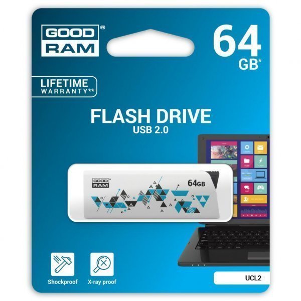 USB флеш накопичувач GOODRAM 64GB Cl!ck White USB 2.0 (UCL2-0640W0R11)