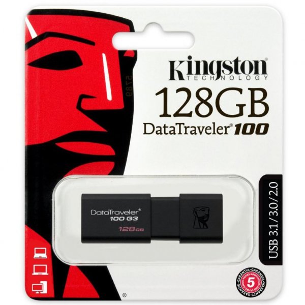 USB флеш накопичувач Kingston 128GB DT100 G3 Black USB 3.0 (DT100G3/128GB) USB флеш накопичувач Kingston 128GB DT100 G3 Black USB 3.0 (DT100G3/128GB)