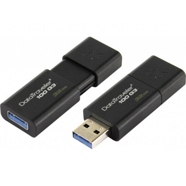 USB флеш накопичувач Kingston 2x32GB DataTraveler 100 G3 USB 3.1 (DT100G3/32GB-2P)