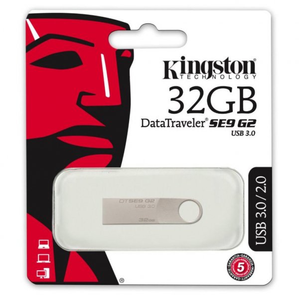 USB флеш накопичувач Kingston 32GB DataTraveler SE9 G2 Metal Silver USB 3.0 (DTSE9G2/32GB) USB флеш накопичувач Kingston 32GB DataTraveler SE9 G2 Metal Silver USB 3.0 (DTSE9G2/32GB)