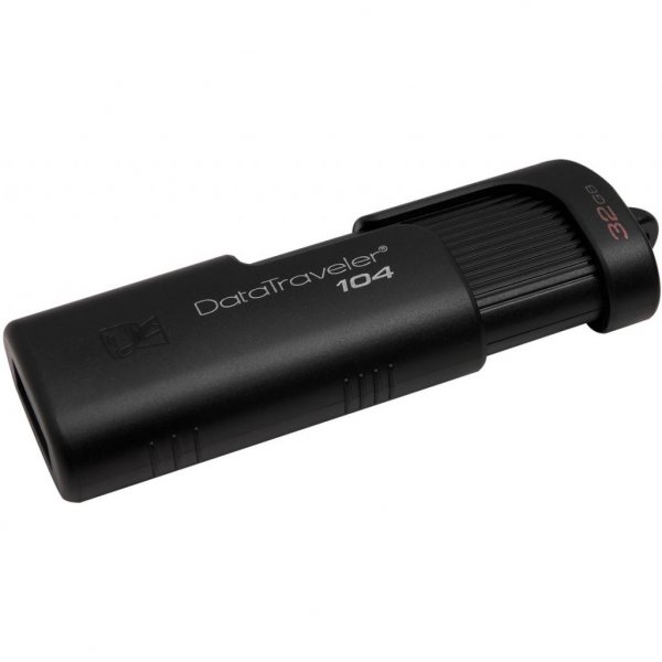 USB флеш накопичувач Kingston 32GB DataTraveller 104 Black USB 2.0 (DT104/32GB)