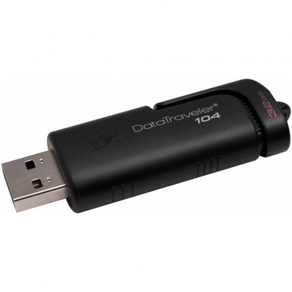 USB флеш накопичувач Kingston 32GB DataTraveller 104 Black USB 2.0 (DT104/32GB)