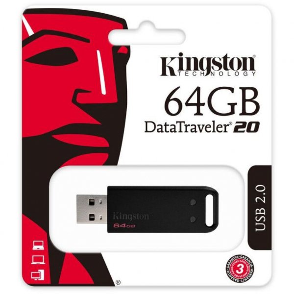 USB флеш накопичувач Kingston 64GB DataTraveler 20 USB 2.0 (DT20/64GB)