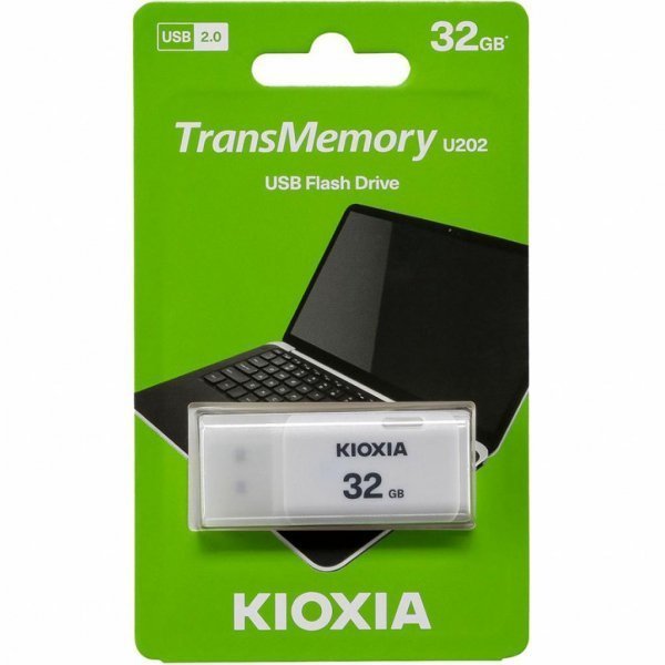 USB флеш накопичувач KIOXIA 32GB U202 White USB 2.0 (LU202W032GG4)