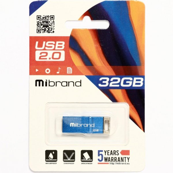 USB флеш накопичувач Mibrand 32GB Сhameleon Blue USB 2.0 (MI2.0/CH32U6U)