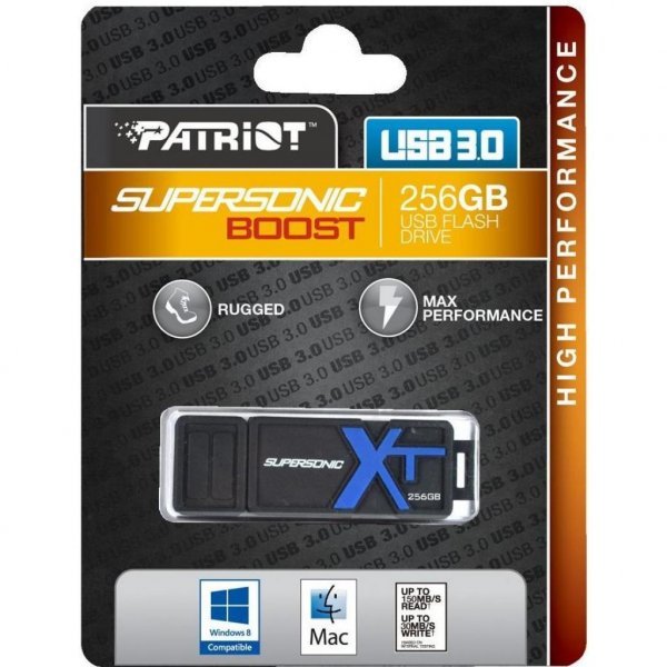 USB флеш накопичувач Patriot 256GB Supersonic Boost USB 3.1 (PEF256GSBUSB)